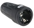 Stopcontact, Rubber, Zwart, 250V